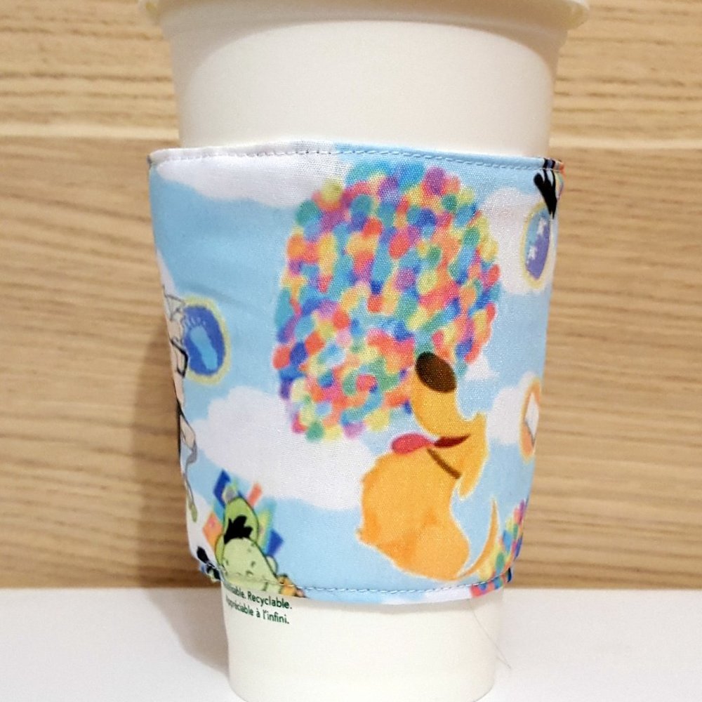 Up Pastel Fabric Coffee Cozy